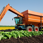**Image Prompt:** A collaborative effort showcasing a food manufacturer (A) providing vegetable scraps to a fertilizer company (B), resulting in the production of high-quality organic fertilizer. Visual elements could include images of vegetable waste, fertilizer production, and healthy crops.