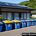 자원순환 경제 모델의 지속 가능성 평가 - An urban recycling center bustling with diverse community members participating actively in waste so...