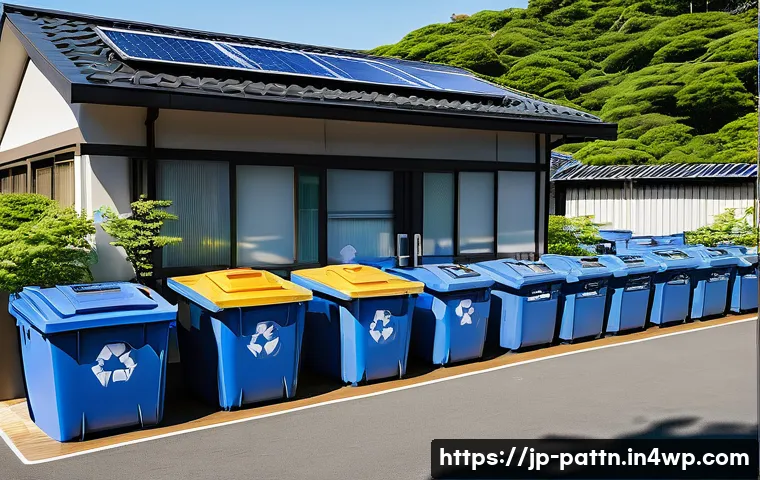 자원순환 경제 모델의 지속 가능성 평가 - An urban recycling center bustling with diverse community members participating actively in waste so...